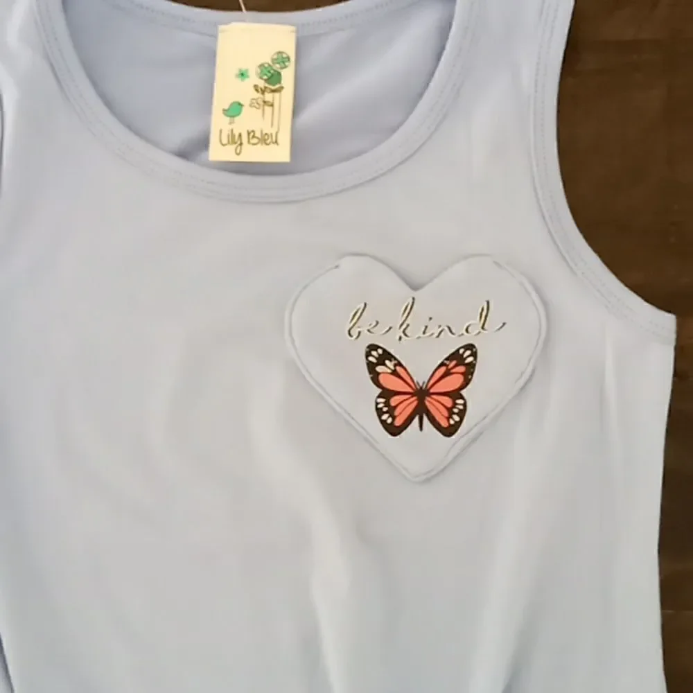 Lily blue girls tank top size 7/8